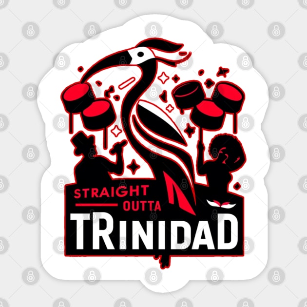 Straight Outta Trinidad Sticker by Straight Outta Styles